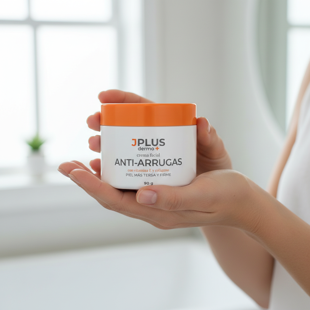 Crema facial Anti-Arrugas con vitamina E y colágeno 90 g.